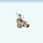 Кран шар. BASE-ГОСТ угловой со сгоном 3/4" вн-нар DN20, PN40 белая рукоятка VALTEC