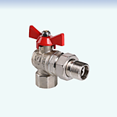 Кран шар. BASE угловой с полусгоном 1/2" вн.-нар. VALTEC