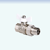 Кран шар. BASE с полусгоном 1/2" вн.-нар. белая рукоятка VALTEC
