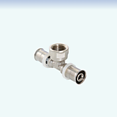 Тройник пресс VALTEC 16x1/2"х16 вр
