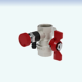 Кран шар. с дренажем и воздухоотводчиком 1/2" V&G