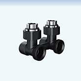 Узел нижнего подключения (угловой) 1/2"х3/4"ЕК Rotal Thermo Design ЧЕРНЫЙ