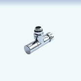 Вентиль запорный угловой для П/С 3/4"х1/2" г/ш колп