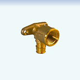 Водорозетка Uponor Q&E с фланцем 20х1/2" ВР высота 43 мм латунь